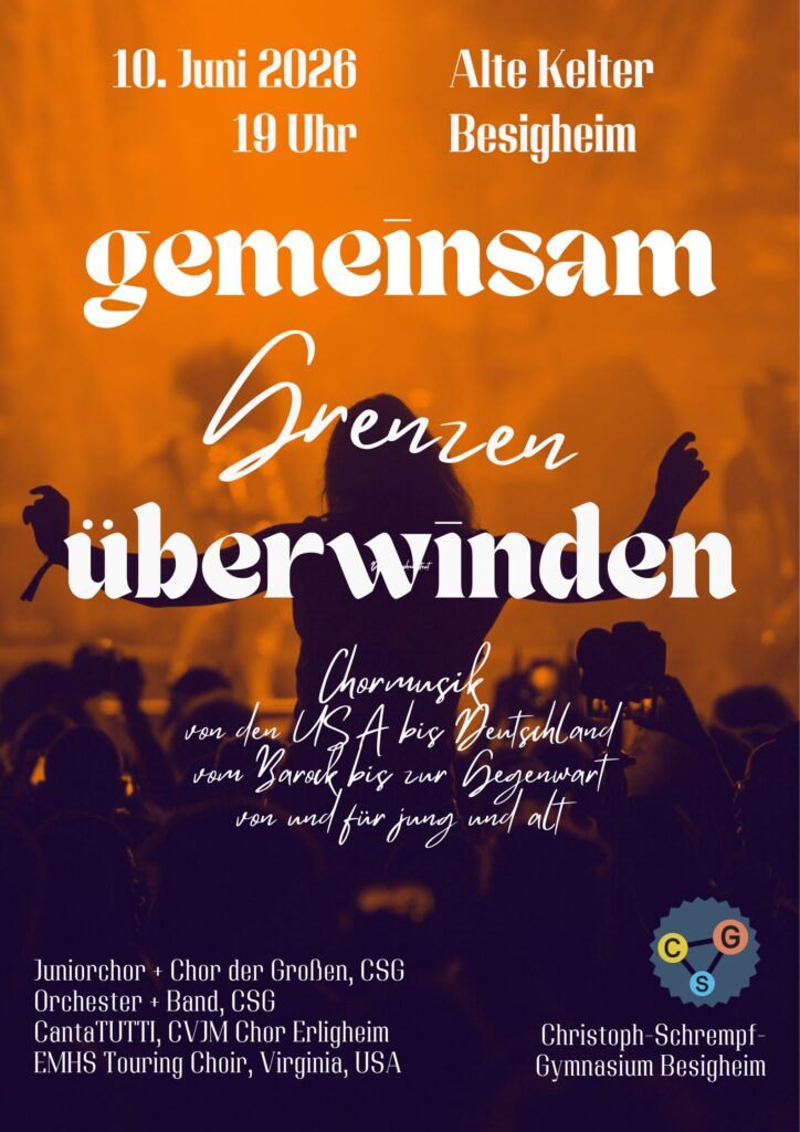 Große Ereignisse werfen ihre Schatten voraus: Gemeinsames Konzert am Mi, 11.Juni 2026 mit Gast-Chor aus den USA